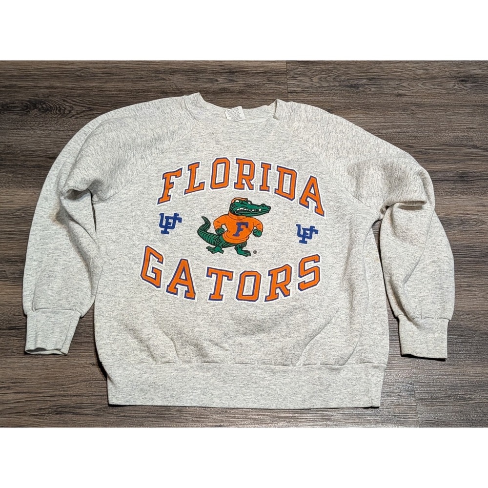Florida Gators Ebert Sportswear Sweatshirt Vintage 80s Gray Medium USA Made UF